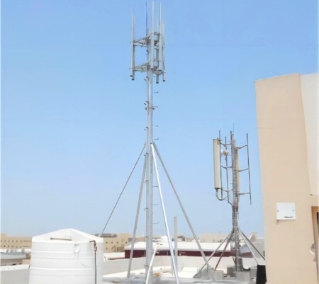 9m cell tower on roof