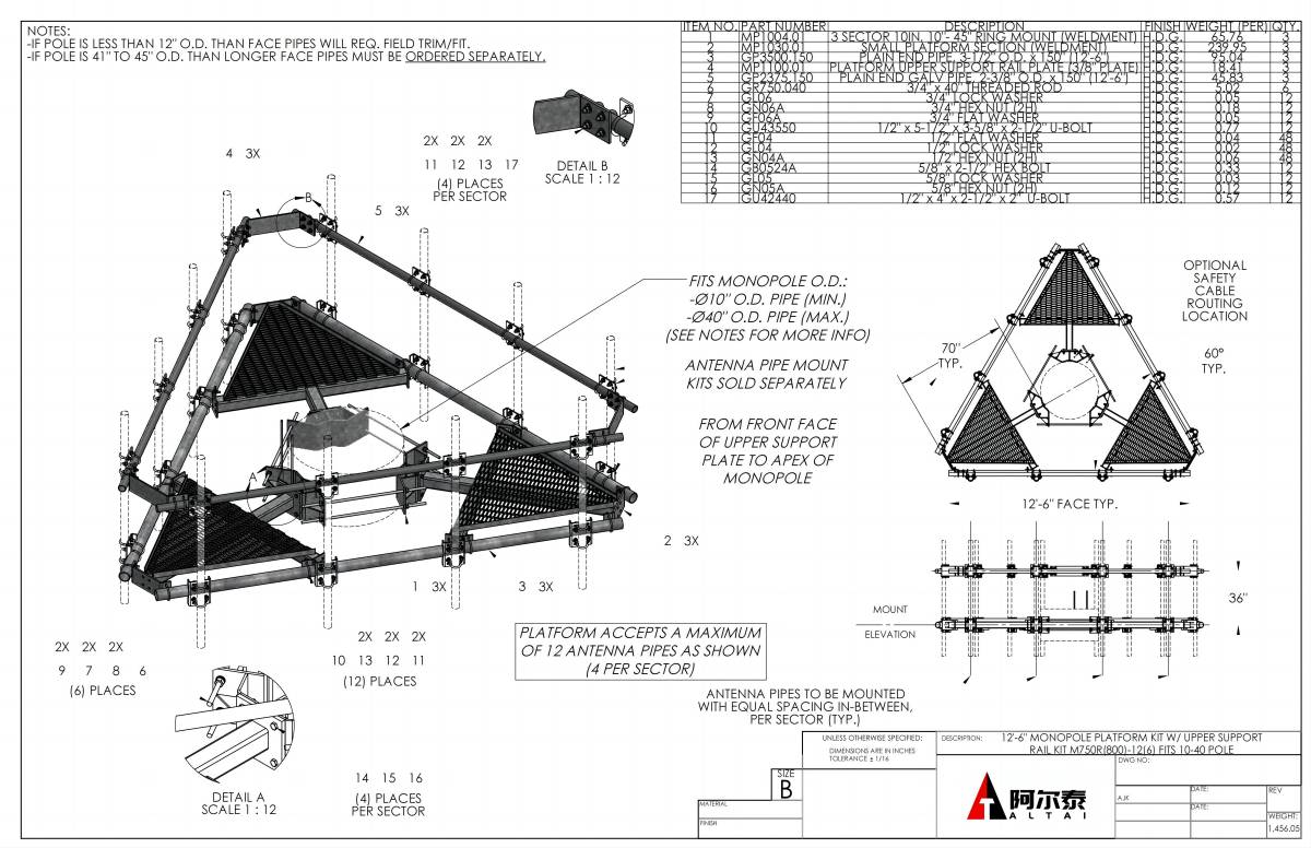 monopole antenna platform