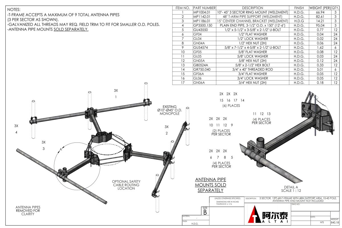 monopole t frame