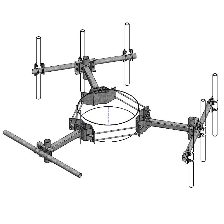 monopole antenna frame