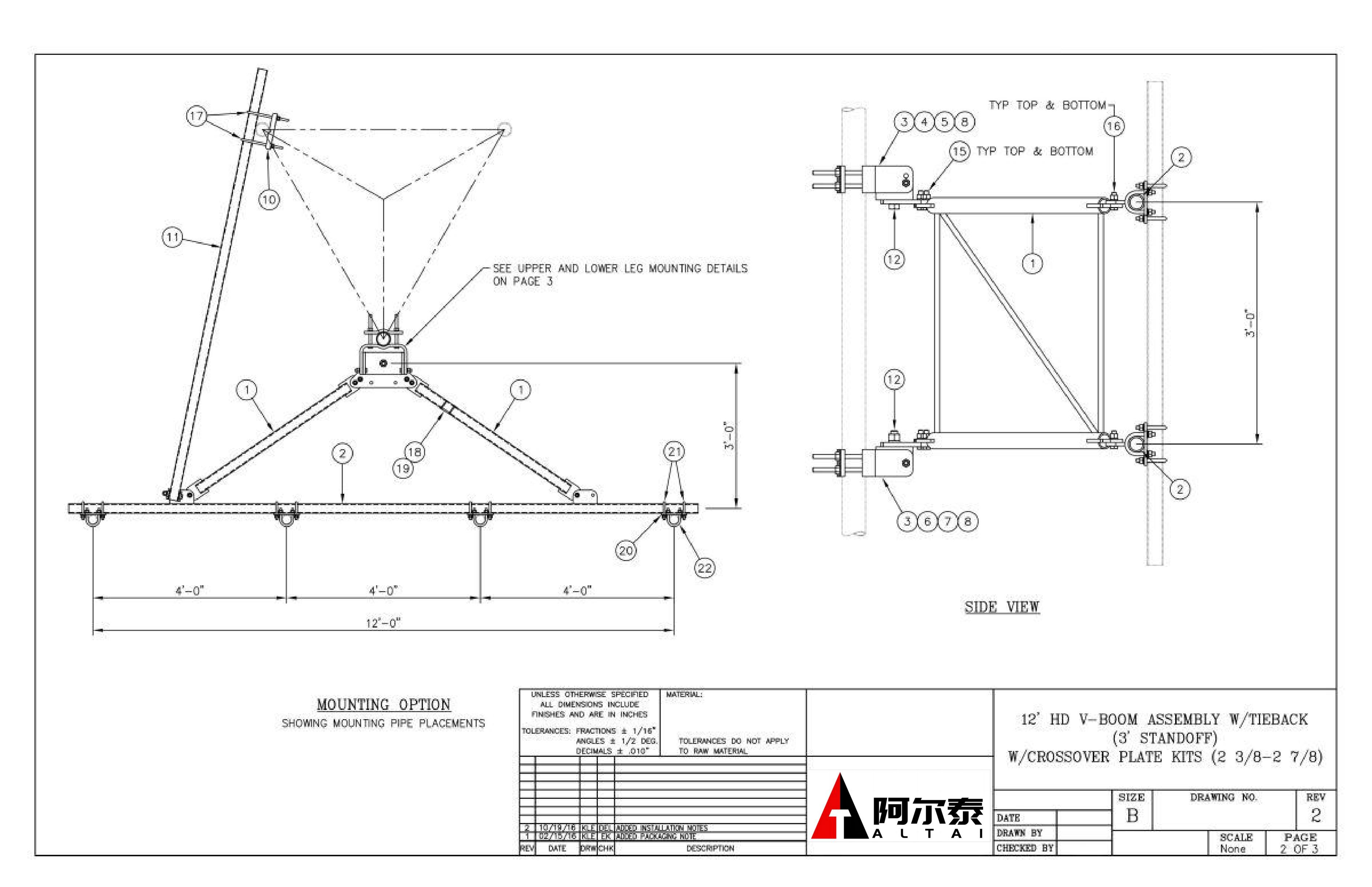 antenna v boom