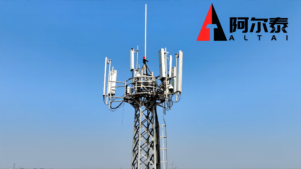 angular steel antenna tower