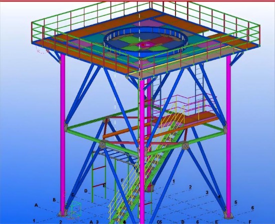 radar lattice steel tower
