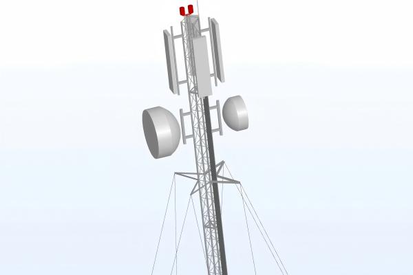 guyed mast telecom antenna tower