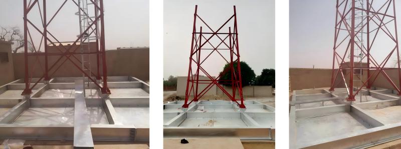 self-support rooftop telecom tower