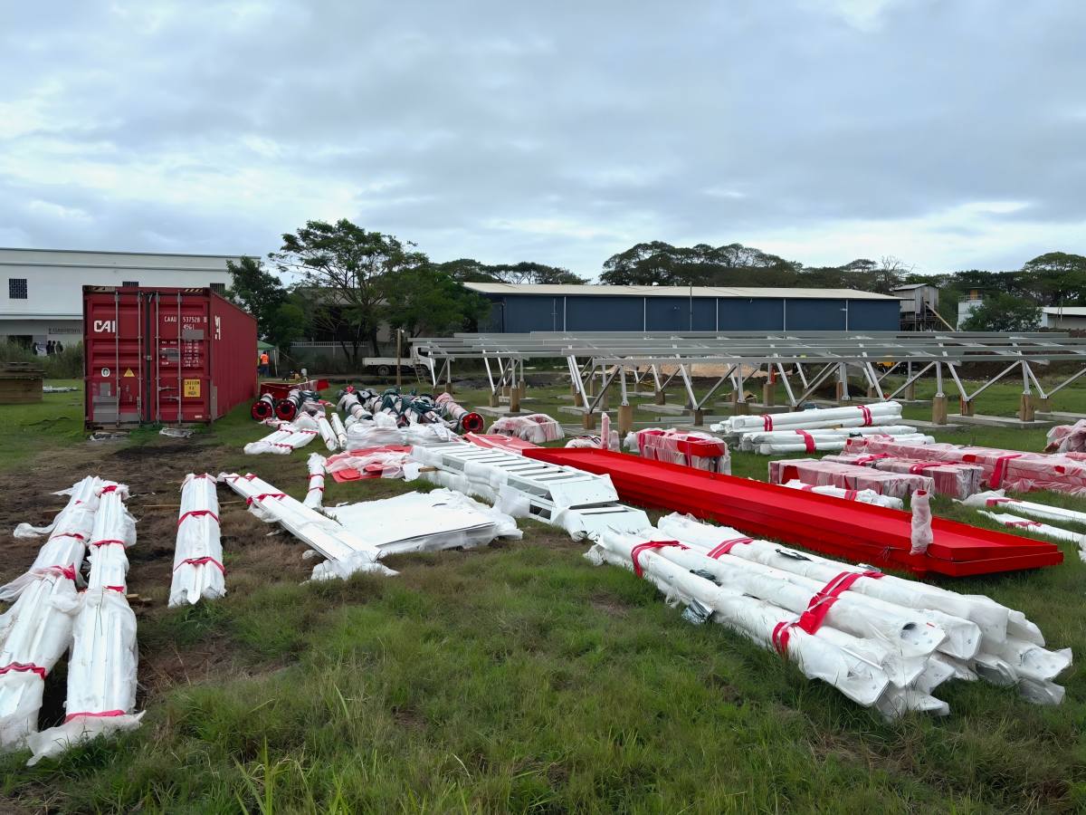 The Radar Support Tower Arrived in the Solomon Islands and Ready for Installation