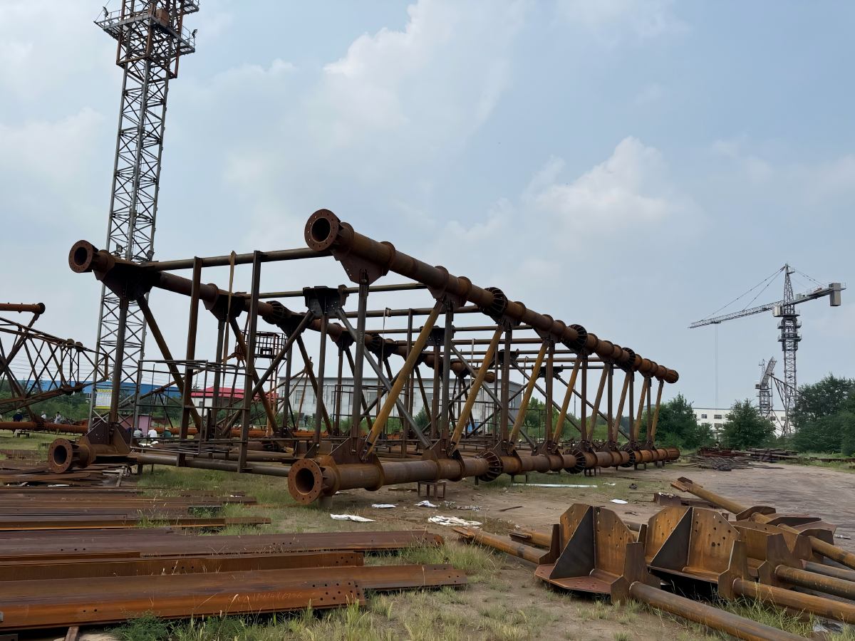 Heavy-duty 4-Legged Tubular Steel Tower - Pre-Hot-Dip Galvanizing Trial Assembly