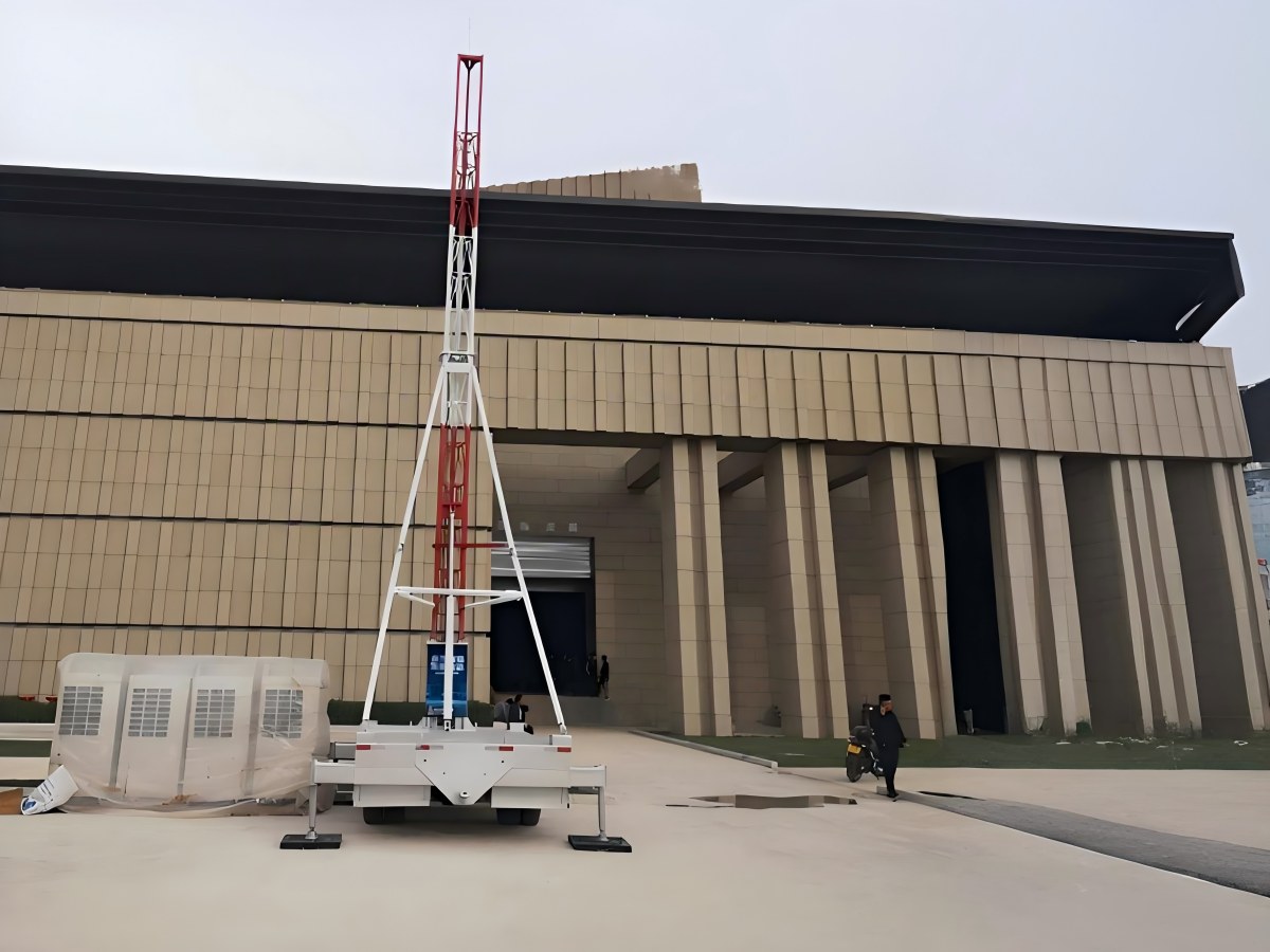 Domestic Project: Low Cost 15-Meter Cellular on Wheels (COW) Outside the Grand Theater