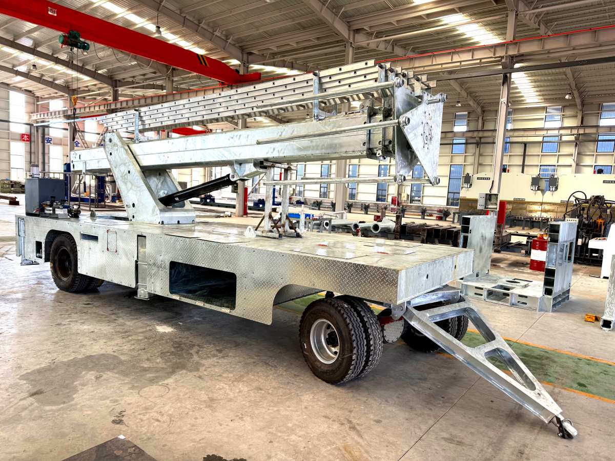 35 Meters Hydraulic Lifting Cellular on Wheels ( COW) Trial Assembling