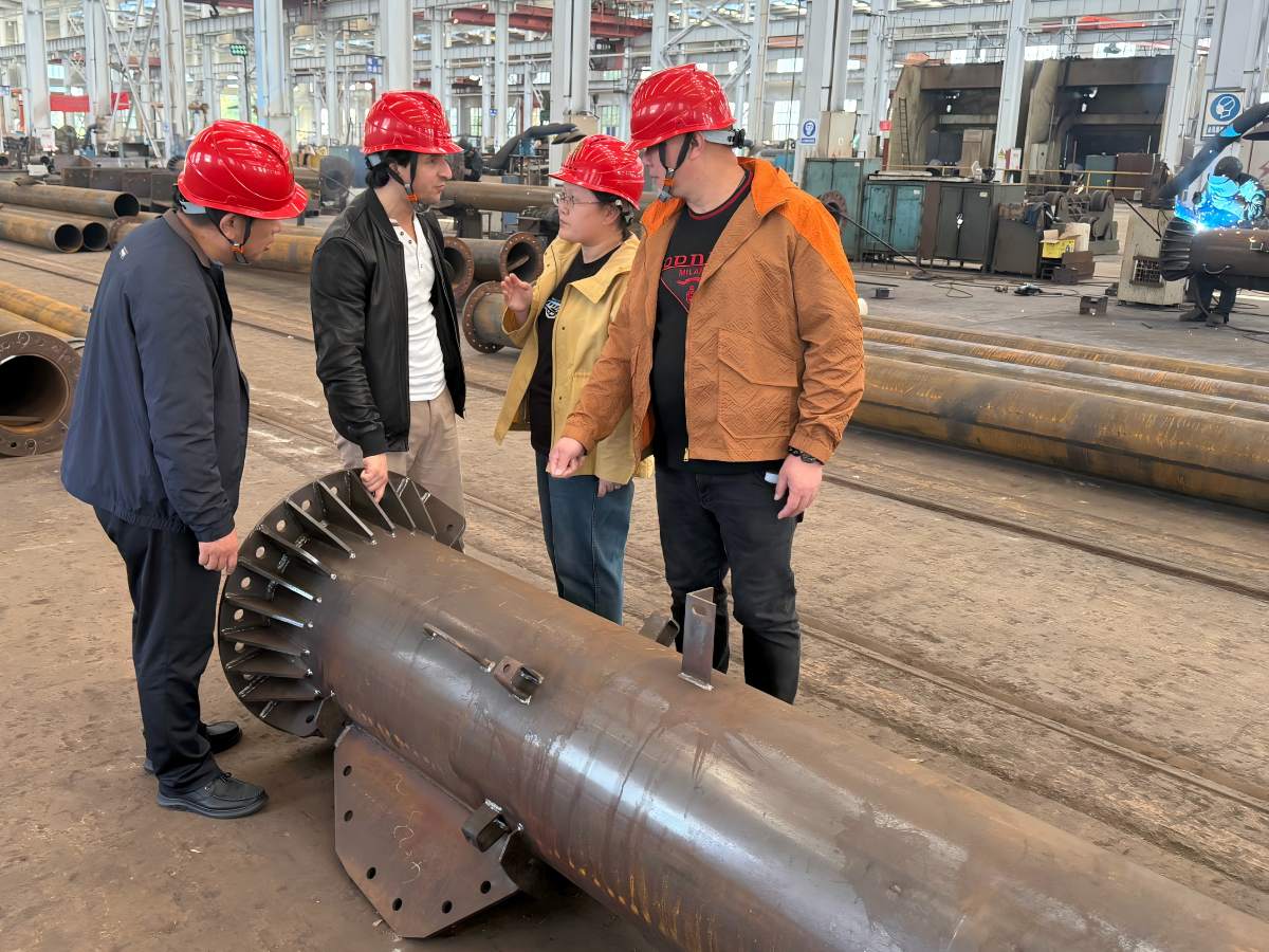 Inspection from Netis Group in Morocco-1 :  Angle Steel Tower & Monopole Tower Production Line